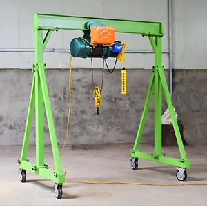 Electric Gantry <b>Crane</b> 0.5 Ton <b>Remote</b> <b>Control</b> Portable Steel Yellow For Workshop Lifting - Product Image 3
