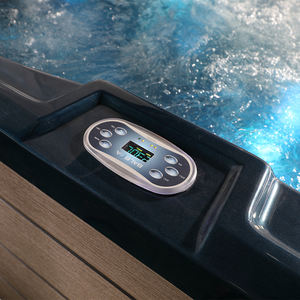 Bañera de Hidromasaje <span class=keywords><strong>Exterior</strong></span> de Acrílico Marrón Moderna y Lujosa, de Alta Calidad, Cuadrada, con Luz LED, para 4 Personas, con Burbujas - Product Image 3