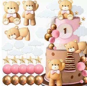 Decorazioni per Torte a Forma di Orso Bruno, Accessori per Feste di Bambini, Natale e Laurea, Decorazioni per Dessert - Product Image 5