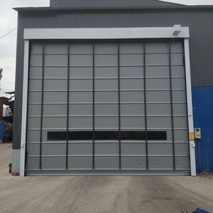 Porte rapide à enroulement moderne bleue haute performance, porte empilable à grande vitesse pour entrepôts, surface finie, porte industrielle - Product Image 4
