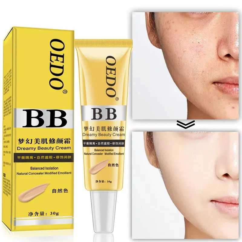 OEDO-crema facial hidratante Natural, Base de maquillaje BB, productos básicos de maquillaje Nude, crema para la piel correctora