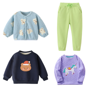 Ropa de algodón para bebés y niños, colores bonitos, otoño e invierno, pacas de ropa infantil de mezcla aleatoria a precio mayorista - Product Image 1
