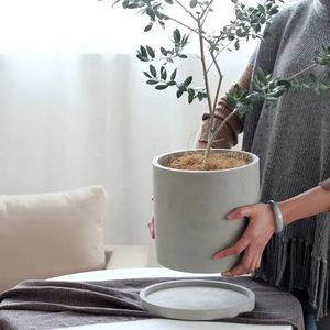 Venta directa <span class=keywords><strong>de</strong></span> fábrica cilindro cemento suculentas <span class=keywords><strong>macetas</strong></span> al por mayor maceta <span class=keywords><strong>de</strong></span> hormigón con soporte <span class=keywords><strong>de</strong></span> <span class=keywords><strong>madera</strong></span> - Product Image 4