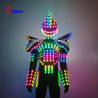 Costume futuriste de guerrier lumineux à LED haute luminosité pour spectacle sur scène, boîte de nuit et défilé