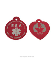 Placa de Identificación Personalizada para Mascotas de Aleación de Zinc de Doble Cara con Color Personalizado, Impresión Tipográfica y Código QR para Etiquetas de Perros