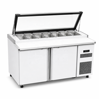Réfrigérateur à pizza robuste avec régulation climatique précise pour une utilisation professionnelle en cuisine commerciale et pour les pizzerias à fort volume de production