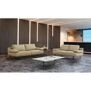3 posti camera d'attesa di un Hotel di zona pubblica divano divano Set 2024 nuovi mobili per ufficio Design pelle moderna
