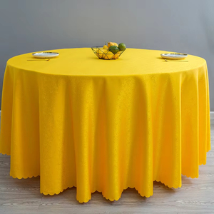 <span class=keywords><strong>Nappe</strong></span> de table en polyester unie, tissage uni, 120 pouces de diamètre, pour décoration de mariage, d'événements et de réceptions dans les hôtels de luxe - Product Image 2