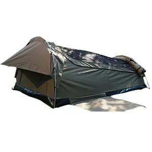 내화 캠핑 장비 2 명 캔버스 캠핑 하이킹 스와그 슬리핑 텐트
