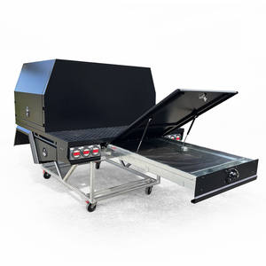 Lamax bandeja y toldo de aluminio de doble cabina adicional individual con caja para perros y caja de herramientas para camioneta - Product Image 2