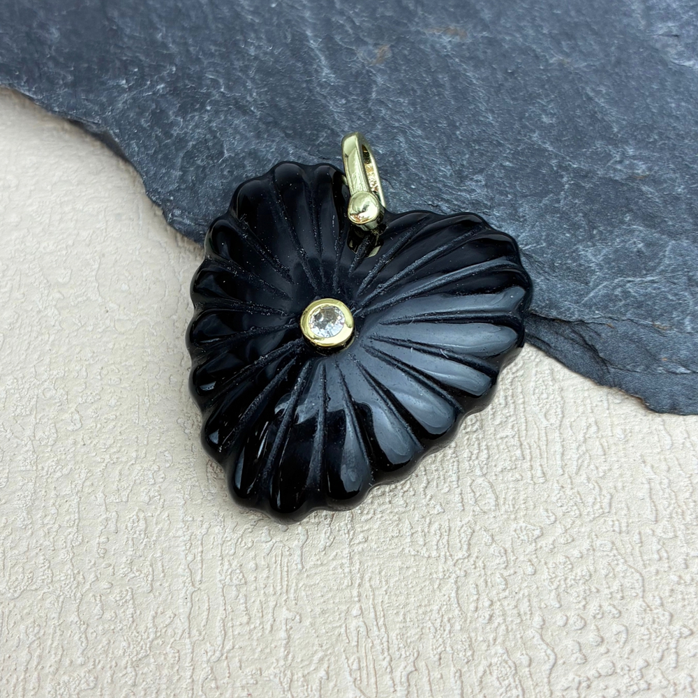 Black obsidian - gold