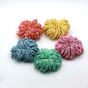 Korean Style <strong>Childrens</strong> Hair <strong>Tie</strong> Thin Elastic Rope Buckle Ponytail Holder Solid Color Daily Use Multicolor 5Pcs - Product Image 2