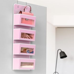 Organizador de Almacenamiento para Puerta con 4 Bolsillos, Color Rosa, para Productos de Bebé, Dormitorio, Baño, Despensa - Product Image 6