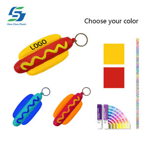 Toptan özel Hot <span class=keywords><strong>Dog</strong></span> anahtarlık PU köpük Squishy oyuncak yavaş yükselen stres giderici anahtarlık baskılı Logo promosyon hediye - Product Image 4