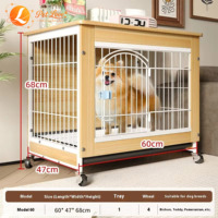Cage pour chien de petite et moyenne taille de haute qualité, en bois, avec fermeture à bouton, pour Border Collie, Teddy, Corgi et autres chiens, niche pour animaux de compagnie