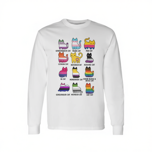 Maglietta a Maniche Lunghe con Grafica Retrò LGBT, Unisex, Stampa Digitale per Attività Promozionali - Product Image 2