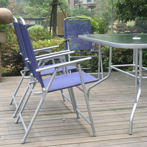 Leisure Modern 7pcs Metal <b>Dining</b> <b>Table</b> & 6 Chairs Set Portable Outdoor Furniture for Parks & Courtyards for Exteriors - Product Image 2