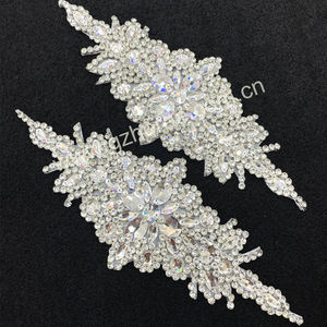 Parche de baile de diamantes de imitación con apliques de <span class=keywords><strong>cuentas</strong></span> de diamantes de fijación caliente colorido personalizado PE001 para ropa - Product Image 4