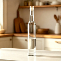 Bouteille en verre à col long écologique, différentes tailles, bouteilles pour le remplissage de vin et de boissons à domicile