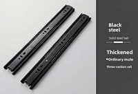 Glissières de tiroir modernes à amortissement – Rails silencieux à 3 sections pour tiroir de clavier de bureau, capacité de charge 31-50 kg