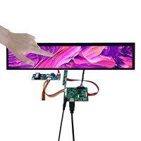 Layar Digital Signage Luar Ruangan Ultra Lebar Layar Sentuh Tft Lcd 1920X360 24 Inci Panel Lcd Layar Memanjang Dengan Papan Usb