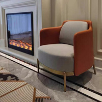 Canapé et fauteuils modernes pour hall d'hôtel, en tissu et cuir, fauteuil individuel pour salon, mobilier confortable pour chambre à coucher