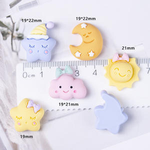 ครีมเรซินหลากสีสำหรับตกแต่งโทรศัพท์ทำจากเรซินน่ารักรูปดาวดวงอาทิตย์และดวงจันทร์สำหรับเป็นของขวัญรูปแบบ - Product Image 2