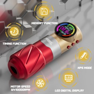 2025 stylo de <span class=keywords><strong>tatouage</strong></span> sans fil 2000mAh batterie affichage LED 3.5mm course tension réglable cartouche en aluminium <span class=keywords><strong>Machine</strong></span> à tatouer - Product Image 4