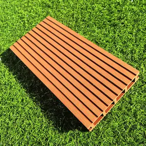 High Quality Wooden Grain Grey Deep Embossing Anti-Rotten Outdoor Wpc Decking Composite Decking