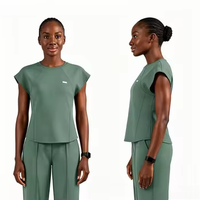 Ensemble de blouses médicales sans manches pour femmes, logo personnalisé, marque privée, uniforme d'hôpital respirant, tenue de travail pour infirmières et médecins