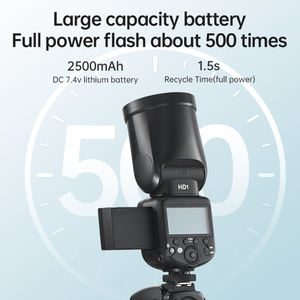 <span class=keywords><strong>Flash</strong></span> per Fotocamera JINBEI HD-1 Edizione Dedicata, Luce per Fotografia Esterna con Batteria agli Ioni di Litio, Speedlite a Testa Rotonda - Product Image 3