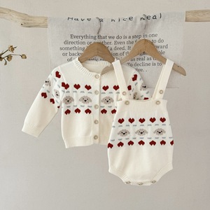 Ensemble de 2 manteaux d'automne pour bébé, combinaison en tricot jacquard, cardigan pour filles, pull pour garçons, ensemble de vêtements pour bébés - Product Image 2