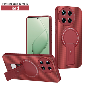 Funda Protectora para Teléfono con Textura de <span class=keywords><strong>Fibra</strong></span> de Carbono y Soporte Portátil Lichicase para Infinix Note Edge Hot 70, Funda Híbrida de TPU y PC - Product Image 4