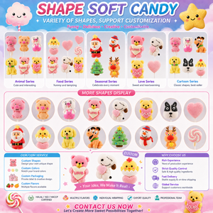 Bonbons gélifiés multicolores personnalisés pour Halloween, saveur barbe à papa, Halal, en gros, formes momie et sorcière, aérés, en boîte, en vrac, marque privée - Product Image 4