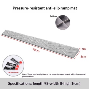 Almohadilla para escalones, peldaño para umbral de puerta, tablero para escalones de escalera, umbral interior para robot aspirador, para subir al umbral de la puerta, rojo/negro/amarillo - Product Image 5