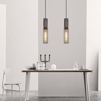 Lampe suspendue industrielle moderne, ampoule Edison E27, abat-jour en maille d'acier, lustre en ciment noir, fer noir, divers projets d'installation