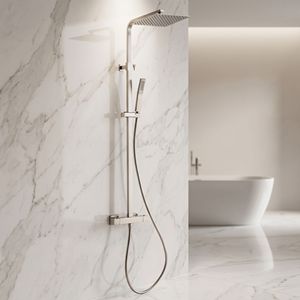 Robinetterie <span class=keywords><strong>de</strong></span> douche murale thermostatique en laiton massif à effet <span class=keywords><strong>pluie</strong></span>, haute pression, économie d'eau, ensemble <span class=keywords><strong>de</strong></span> salle <span class=keywords><strong>de</strong></span> bain - Product Image 1