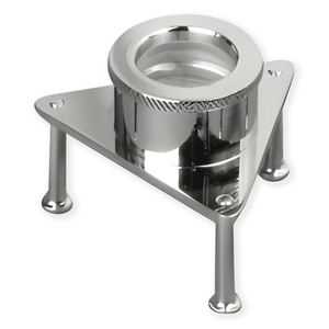 Loupe de bijoutier réglable 10x avec trépied s144a, support de mise au point, miroir grossissant, base triangulaire chromée, faible hauteur, lentille textile - Product Image 1
