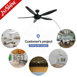 Ventilateur de plafond 1stshine 5 pales ABS Haut débit d'air Économie d'énergie Ventilateur de plafond noir à distance sans lumière - Product Image 5