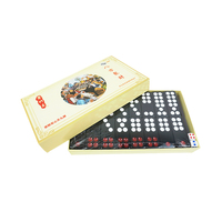 Jeu de jeu traditionnel chinois 32 pièces pai gow boîte en carton en mélamine noire pai gow dominos tuiles