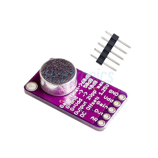 MAX9814 Microphone AGC Amplifier Board Module Auto Gain Control Programmable Attack and Release Ratio Low THD