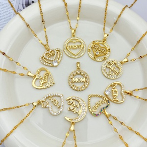 Jeutelis Joyería de Cobre al por Mayor, Collar con Colgante en Forma de Corazón con <span class=keywords><strong>la</strong></span> <span class=keywords><strong>Palabra</strong></span> MAMÁ - Set de Regalo para el <span class=keywords><strong>Día</strong></span> de <span class=keywords><strong>la</strong></span> Madre, Colección de Cobre para Mamá - Product Image 2