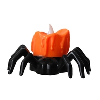 Bougies LED d'Halloween en forme d'araignée avec bougies chauffe-plat citrouille et accessoire œil lumineux pour centre de table de maison hantée et décoration de fête