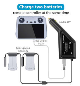 मिनी <span class=keywords><strong>3</strong></span> प्रो ड्रोन बैटरी कार चार्जर <span class=keywords><strong>3</strong></span>-इन-1 फास्ट चार्जिंग एडाप्टर के साथ संगत dji mavic मिनी <span class=keywords><strong>3</strong></span>/मिनी <span class=keywords><strong>3</strong></span> प्रो आरसी क्वाडकोप्टर - Product Image 2
