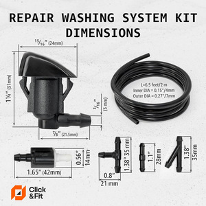 Toyota <b>Washer</b> Nozzles 21mm Mechanical Nylon Part Number 85381-AE020 Frameless Wipers - Product Image 3