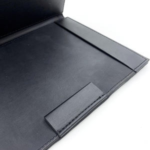 Porte-menu en cuir PU noir format A4 avec porte-stylo pour restaurant - Product Image 3