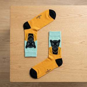 Colorful Striped White Weaving Homewear Sports <b>Socks</b> Regular Right TR Type 1 Wash for Unisex - Product Image 3