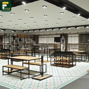 Étagère murale de présentation de vêtements pour magasin de mode sur mesure, comptoir de caisse, miroir de boutique - Product Image 4