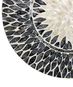 Plateau de service d'incrustation en nacre de haute qualité, assiettes de serpillière pour le dîner, plateau de service en laque de mariage pour la décoration de la maison - Product Image 3