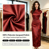 Tissu Jacquard Tissé de Haute Qualité en Gros, 100% Polyester, Infroissable, Poids Moyen, Largeur 150CM, pour Costumes, Jupes et Vêtements